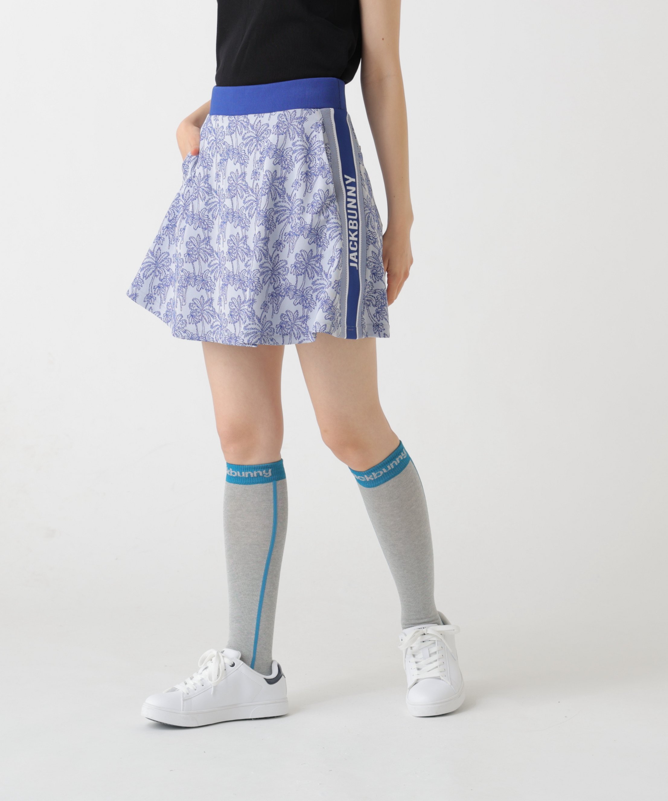 【SALE／30%OFF】Jack Bunny!! SPXトワルドジュイ椰子ジャガードスカート ジャックバニー スカート その他のスカート ブルー【送料無料】