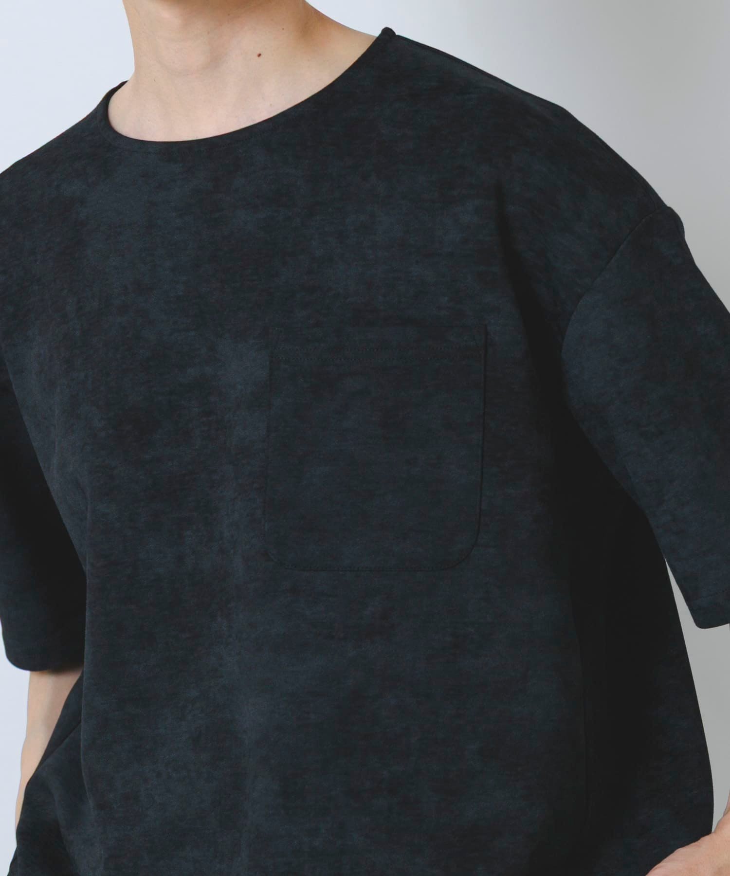 ITEMS 接触冷感フェードポンチ半袖トップス アーバンリサーチアイテムズ トップス カットソー・Tシャツ ネイビー ブラック
