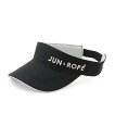 JUN&ROPE' ラメロゴ刺繍ツイルサンバイザー ジュンアンドロペ 帽子 サンバイザー レッド ブルー ホワイト ブラック【送料無料】