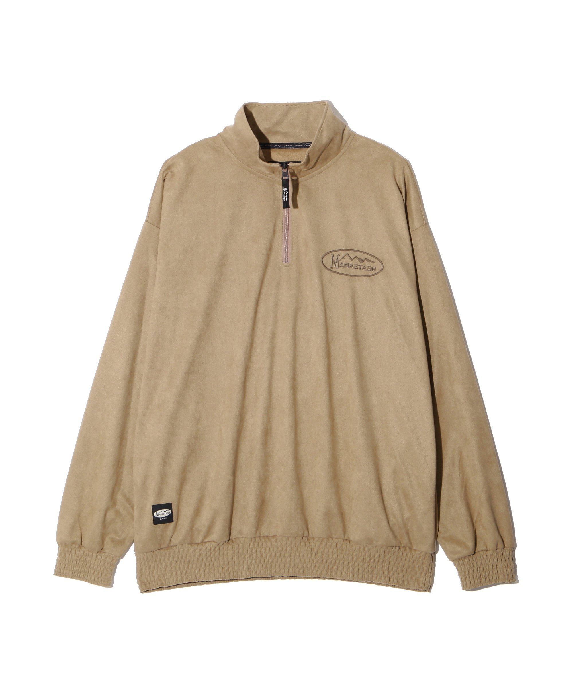 MANASTASH MANASTASH/マナスタッシュ/SPRING LODGE HALF ZIP SWEAT マナスタッシュ トップス カットソー・Tシャツ ブラック グレー【送料無料】