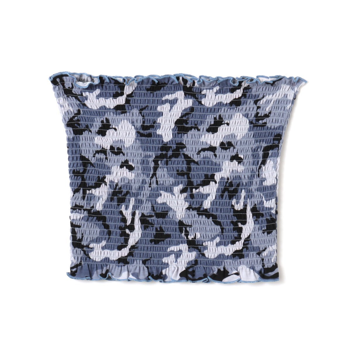 atmos pink atmos pink Camouflage Shirring Baretop CAMOUFLAGE BLUE アトモス トップス ノースリーブ・タンクトップ