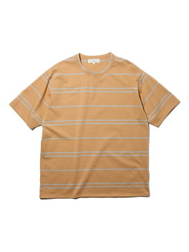 【SALE/50%OFF】B:MING LIFE STORE by BEAMS B:MING by BEAMS / ボーダー シルケット ビッグ クルーネック Tシャツ BEAMS ビームス ビーミング ライフストア バイ ビームス カットソー Tシャツ オレンジ イエロー