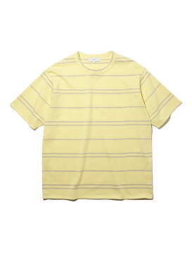 【SALE/50%OFF】B:MING LIFE STORE by BEAMS B:MING by BEAMS / ボーダー シルケット ビッグ クルーネック Tシャツ BEAMS ビームス ビーミング ライフストア バイ ビームス カットソー Tシャツ オレンジ イエロー