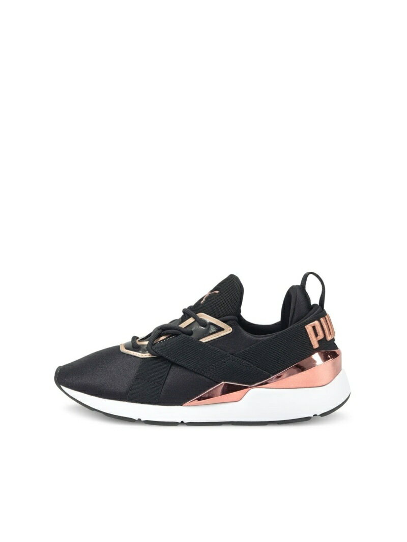 PUMA PUMA PUMA MUSE X3 METALLIC WNS アトモスピンク シューズ スニーカー/スリッポン ブラック【送料無料】