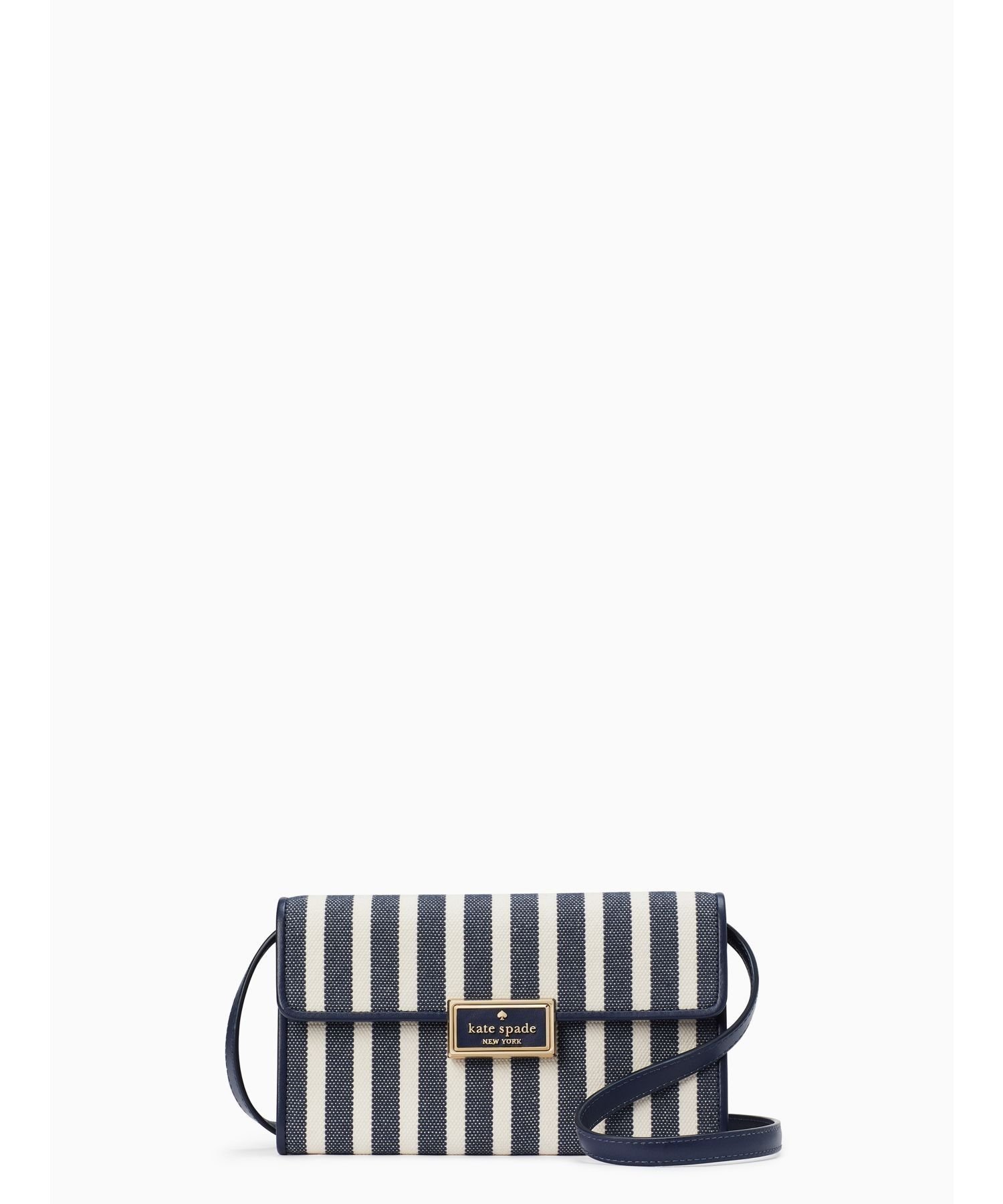 ケイトスペード ポーチ（レディース） 【SALE／50%OFF】kate spade new york リーガン ストライプ キャンバス ウォレット クロスボディ ケイトスペードニューヨーク 財布・ポーチ・ケース 財布【送料無料】