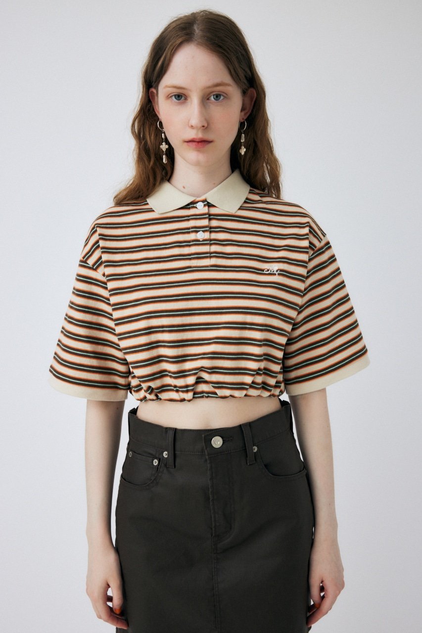 MOUSSY ELASTIC HEM CROPPED POLO マウジー ト