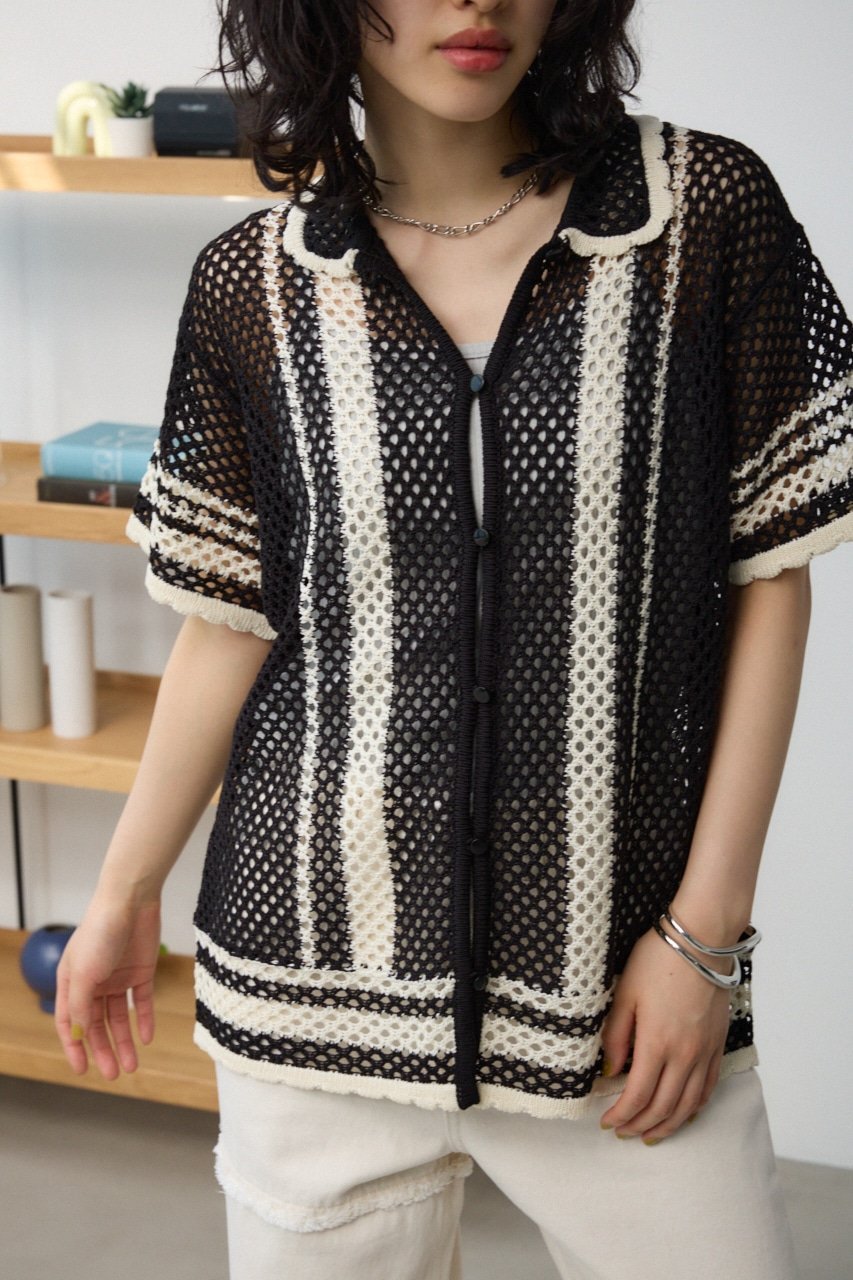 【SALE/60%OFF】AZUL BY MOUSSY ガラニットカーディガン アズールバイマウジー トップス カーディガン ブラック ホワイト