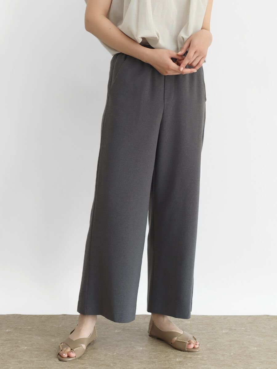 【SALE／58%OFF】CLOVE ワイドストレートスラックス ラシュッド パンツ スラックス・ドレスパンツ ブラ..