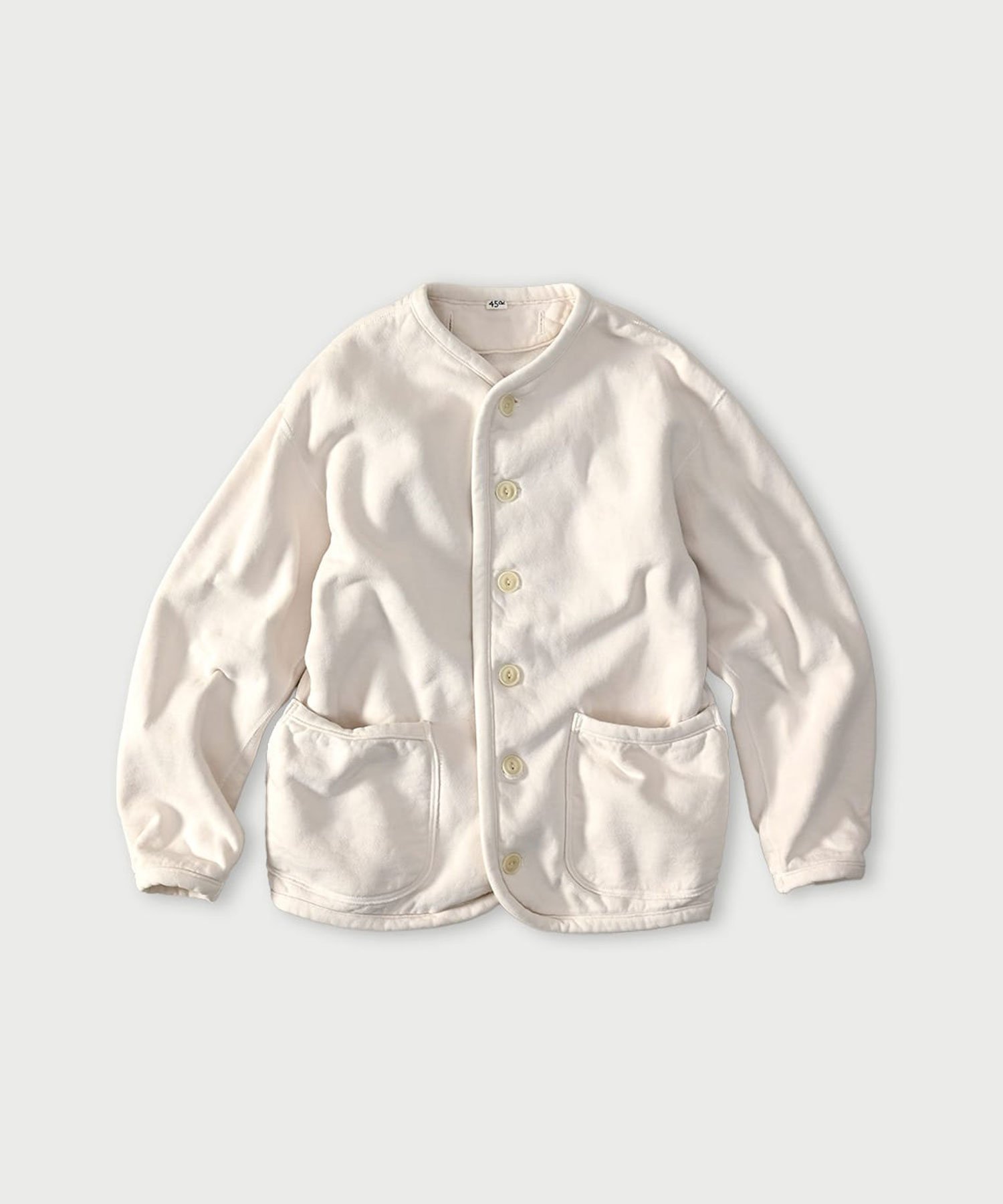 45R ヘリテージ裏毛の908バインダーカーデ フォーティファイブアール トップス カーディガン ホワイト【送料無料】