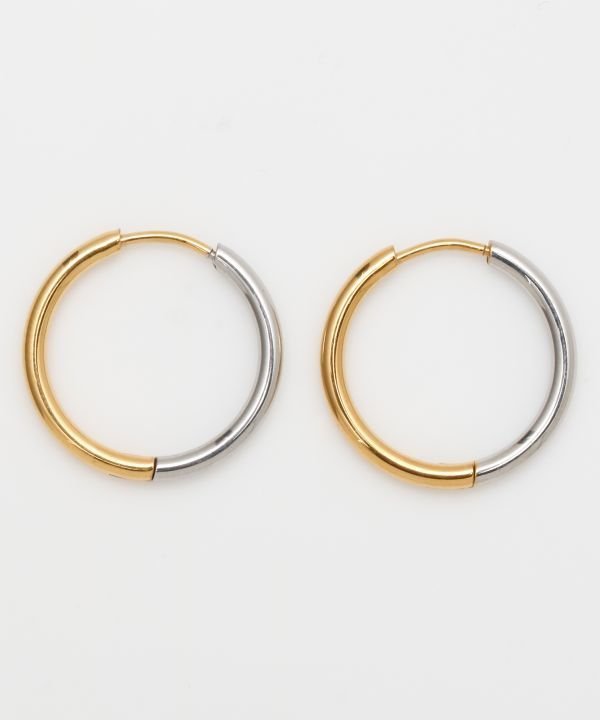 チャイハネ 【チャイハネ】ツートンスリムフープピアス アミナコレクション アクセサリー・腕時計 ピアス