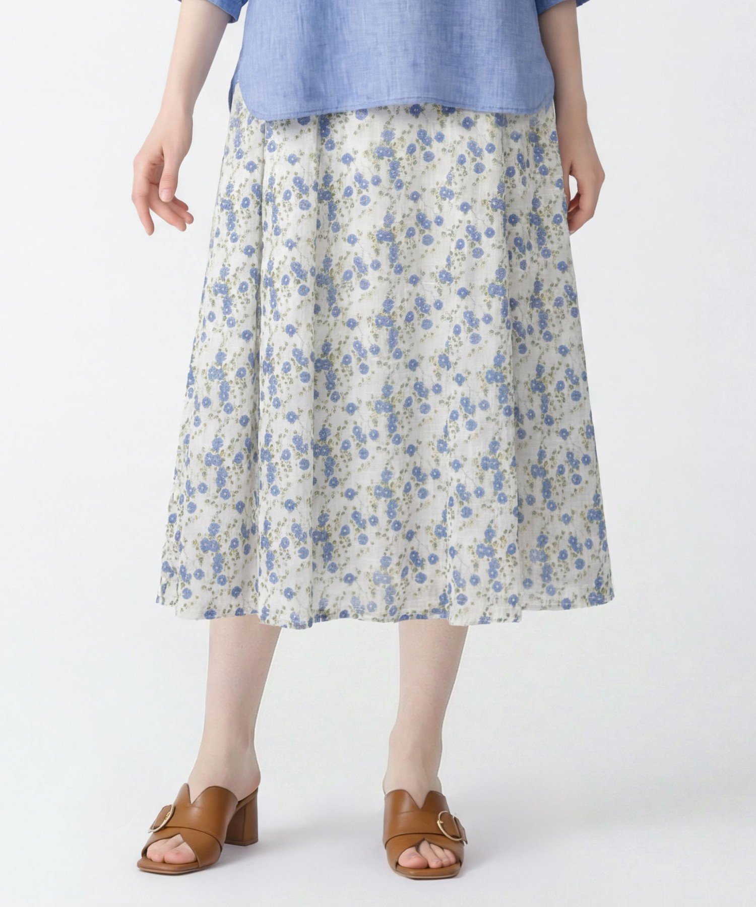 SCAPA Liberty Print ギルドフラワースカート スキャパ スカート その他のスカート ピンク ブルー