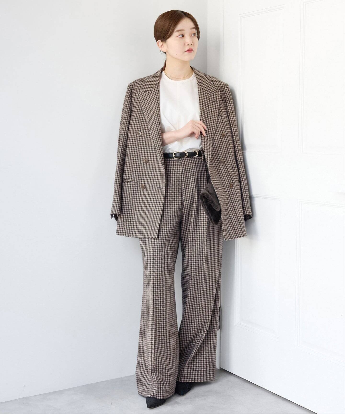 IENA 《予約》COUTURE D'ADAM/クチュールドアダム 別注 Shepherd Check JK 26AW-005 イエナ ジャケット・アウター テーラードジャケット・ブレザー ブラウン