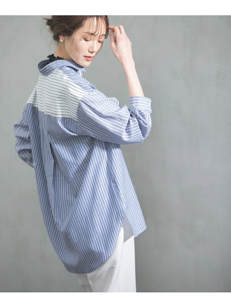 【SALE／57%OFF】GLOBAL WORK (W)365ニチ/マイスタイルシャツ グローバルワーク トップス シャツ・ブラウス ネイビー ホワイト グレー ピンク ブラックのサムネイル