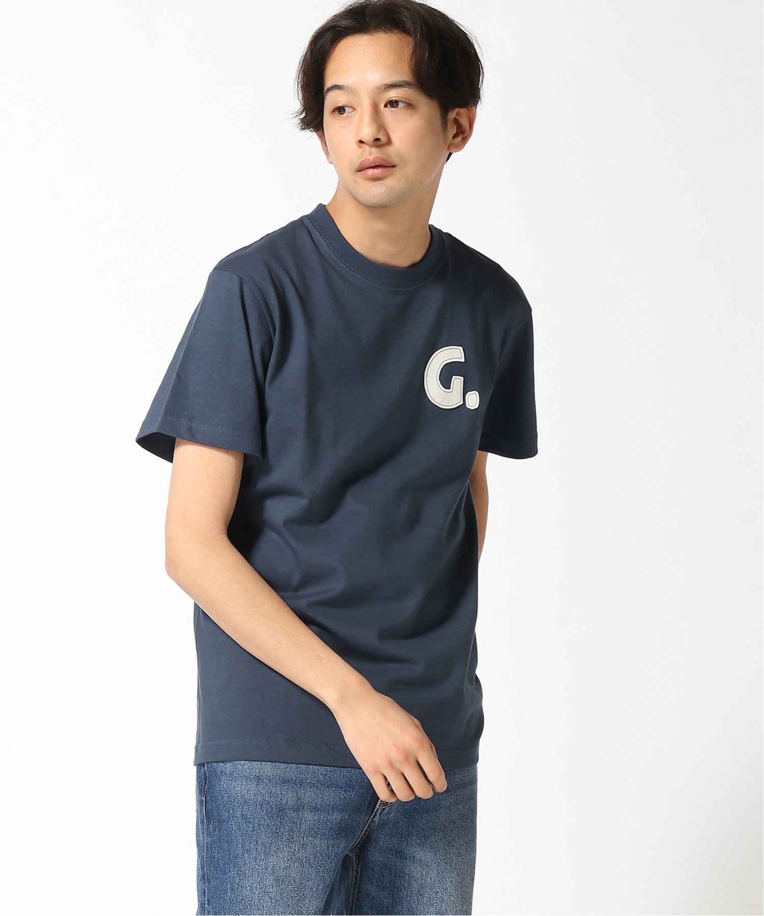 gol. (U)ゴル897Tシャツ ゴル トップス カットソー・Tシャツ ネイビー ベージュ ホワイト【送料無料】