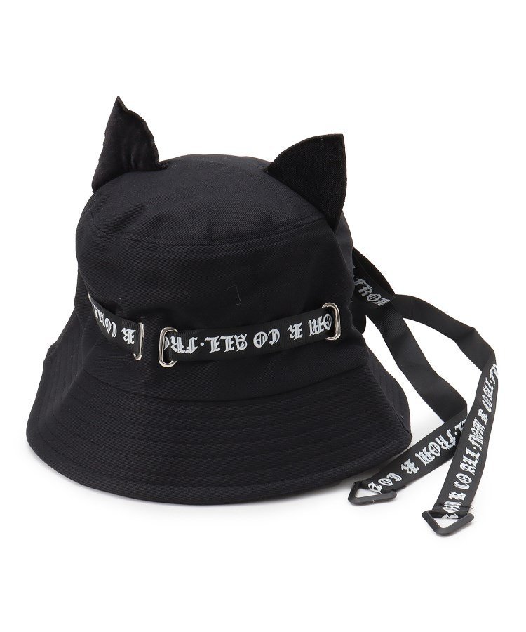 Grandedge ネコミミリボンバケットハット エスペランサ 帽子 ハット ホワイト ブラック