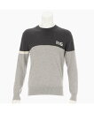 BRIEFING GOLF 【BRIEFING GOLF/ブリーフィングゴルフ】CL MENS SILK CASHMERE BI-CLR CREWNECK KNIT ブリーフィング トップス ニット グレー ネイビー【送料無料】