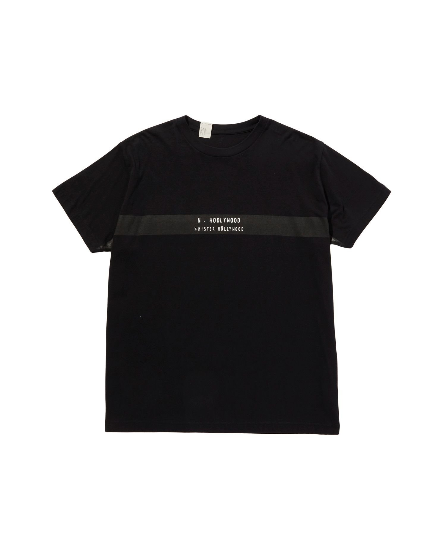 N.HOOLYWOOD SOUVENIR CREW NECK T-SHIRT エヌ．ハリウッド トップス カットソー Tシャツ ブラック ホワイト グレー【送料無料】