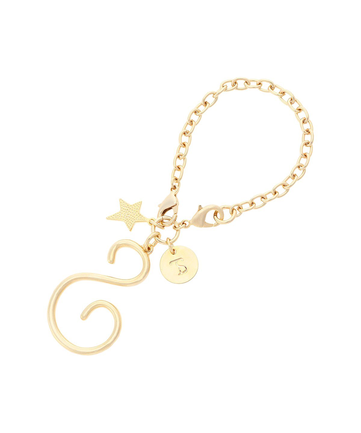 SAMANTHAVEGA スタンダードイニシャルチャーム(S) サマンサ ベガ ファッション雑貨 チャーム・キーチェーン ゴールド