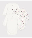 【SALE/20%OFF】PETIT BATEAU 長袖合わせボディ3枚組 プチバトー マタニティウェア・ベビー用品 ロンパース・カバーオール【送料無料】(4)
