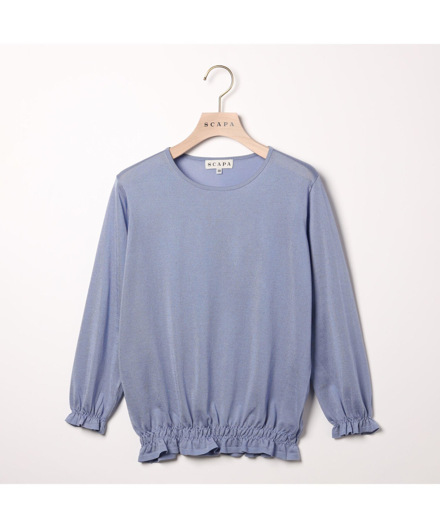 SCAPA シャインニットプルオーバー スキャパ トップス ニット ブラック