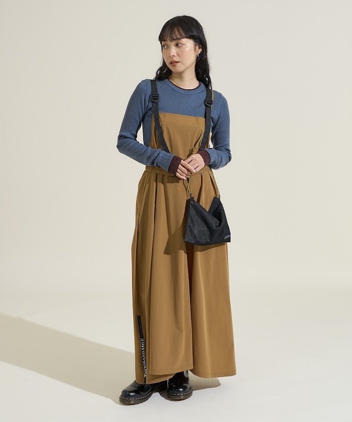 【SALE／55%OFF】THOUSAND MILE 別注 ベルトサロペットワンピース 25AW フリークスストア ワンピース・ドレス ワンピース ブラウン ブラック【送料無料】
