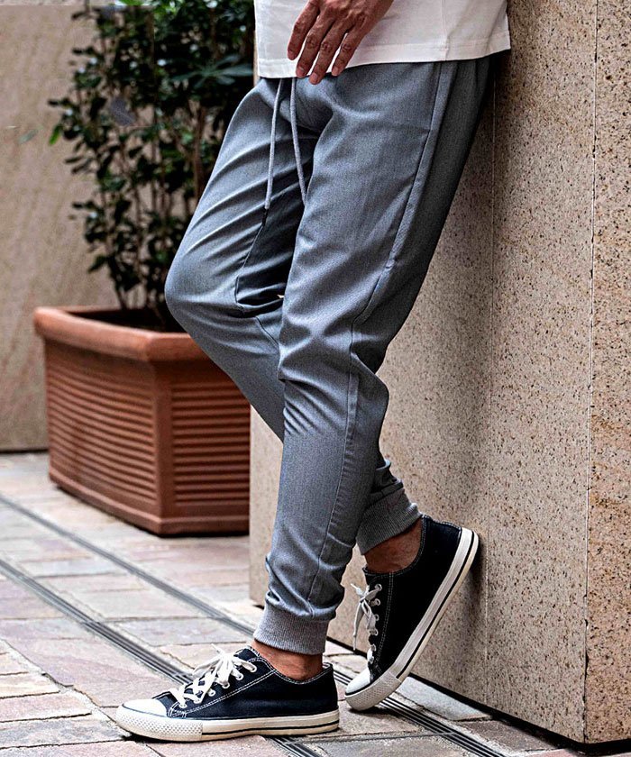 Vicci VICCI ストレッチジョガーパンツ シルバーバレット パンツ ジャージ・スウェットパンツ ネイビー ブラック グレー