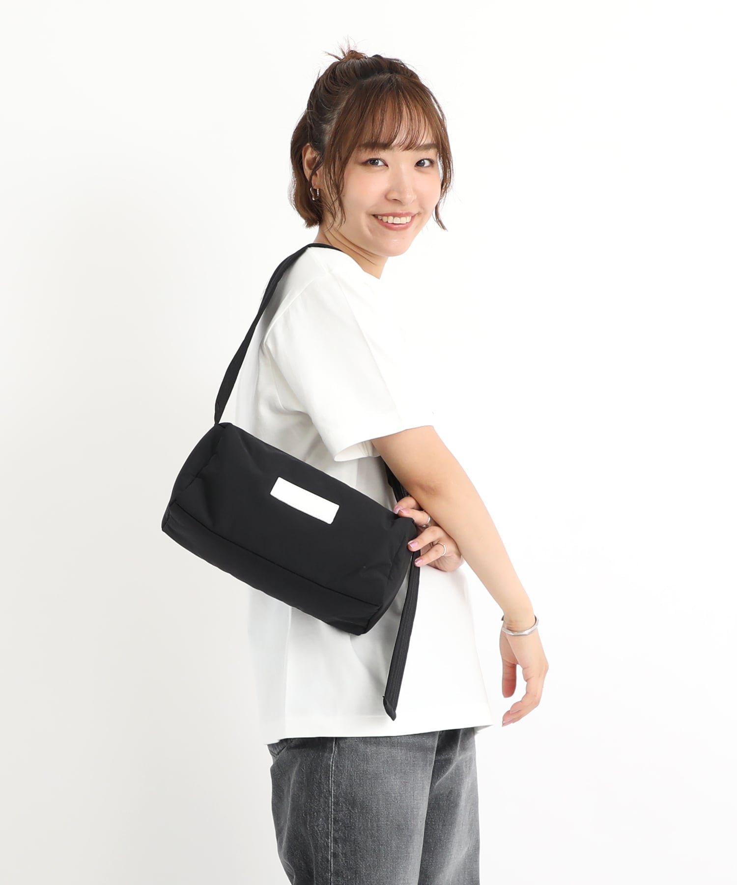 Manhattan Portage Manhattan Portage/(U)YONKERS BAG PADDED POLYESTER POPLIN マンハッタンポーテージ バッグ ショルダーバッグ ブラック【送料無料】