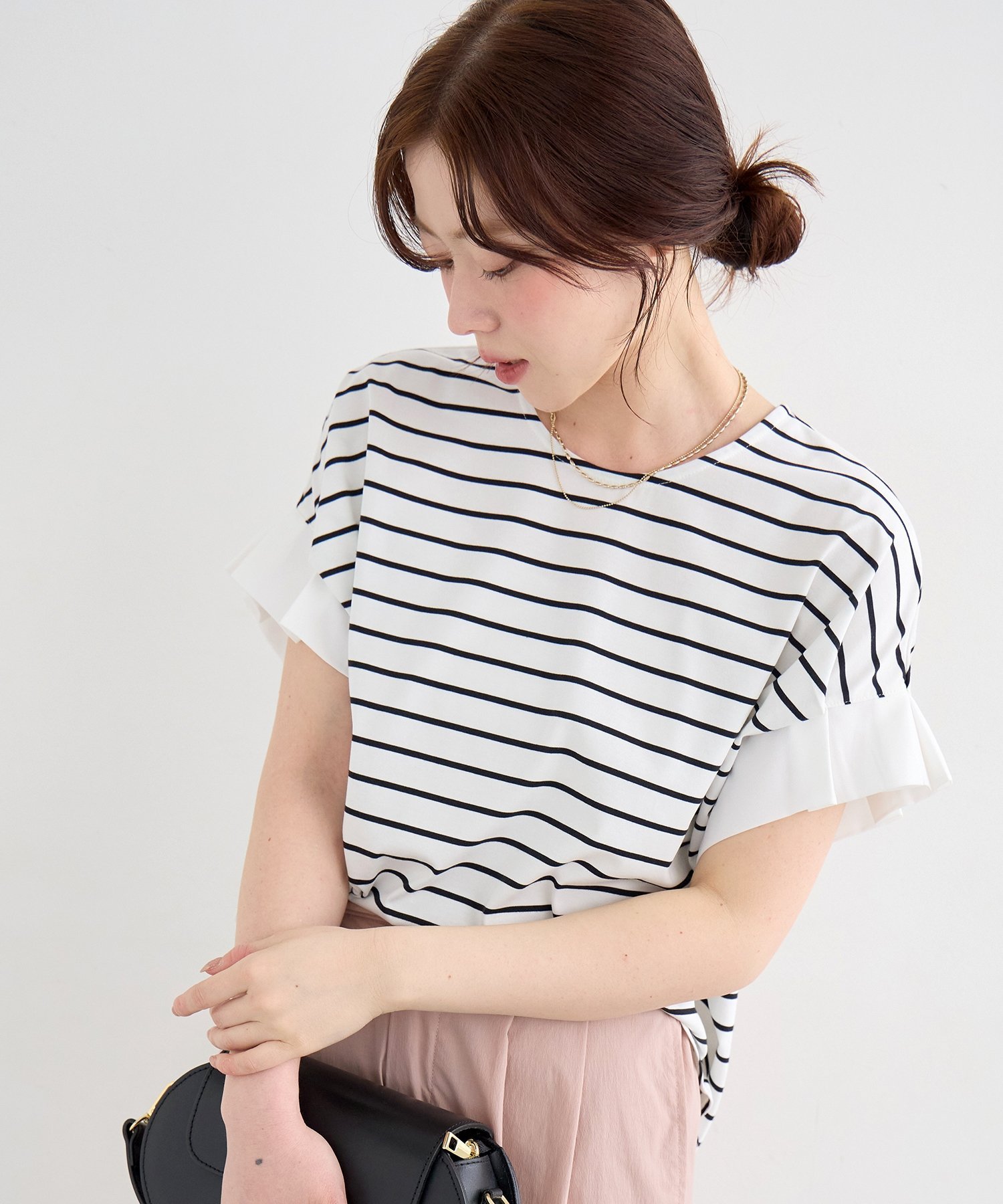 【SALE／20%OFF】le.coeur blanc ドライコットンタックスリーブプルオーバー ルク...