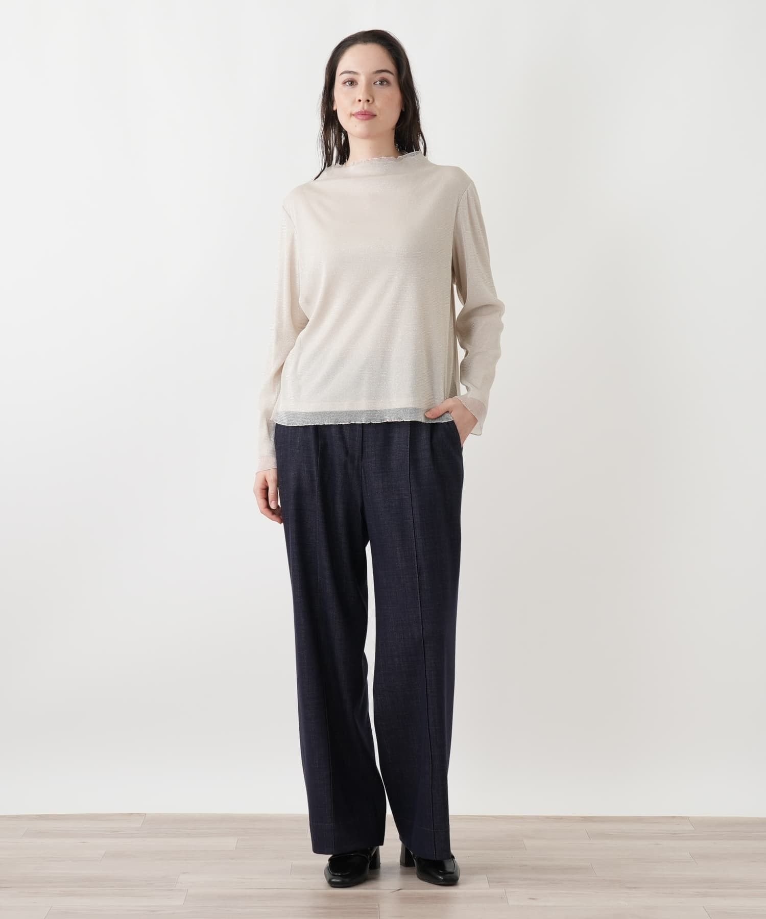 Leilian PLUS HOUSE パンツ【ROCHAS Premiere】 レリアン プラスハウス パンツ その他のパンツ ネイビー
