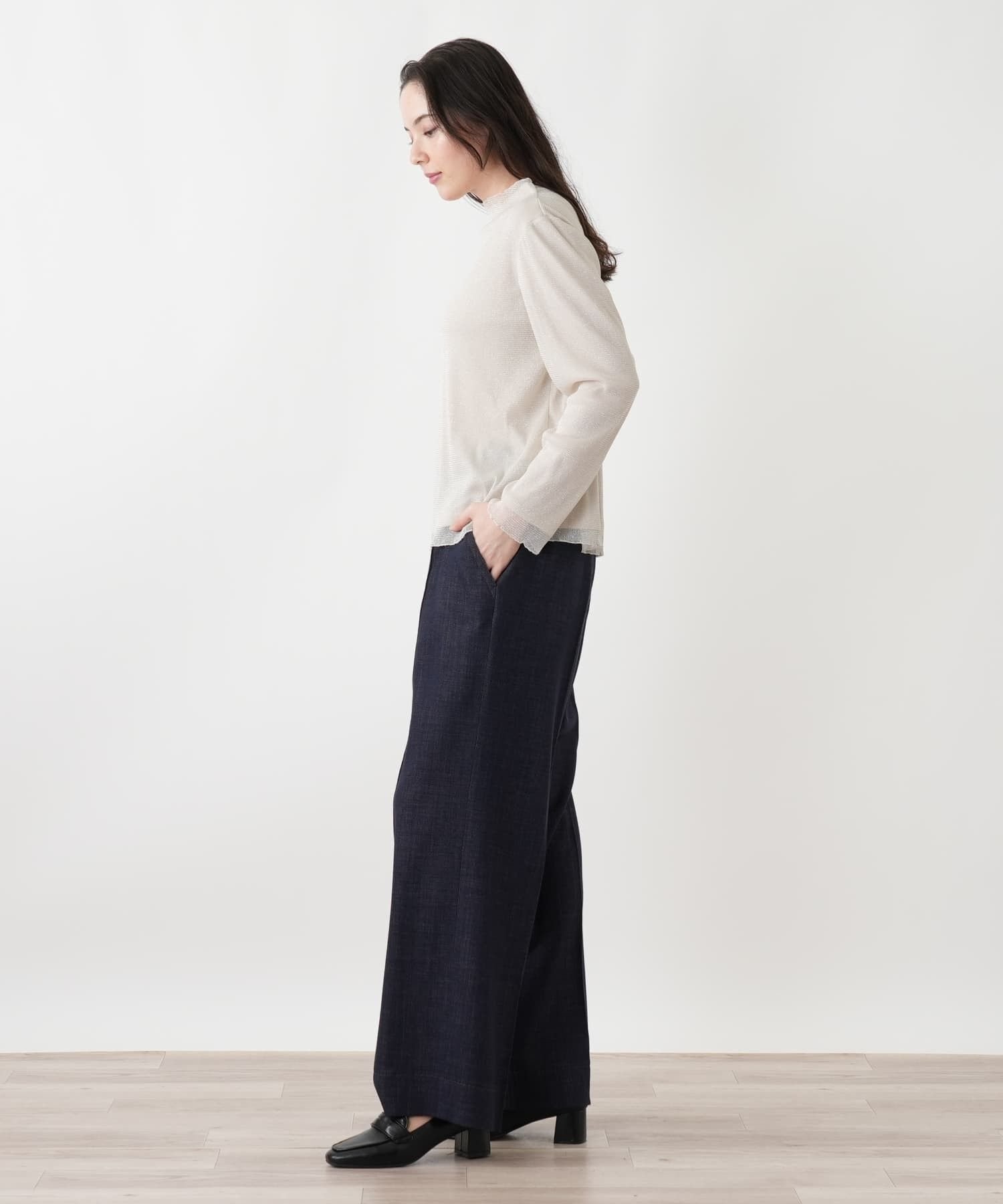 Leilian PLUS HOUSE パンツ【ROCHAS Premiere】 レリアン プラスハウス パンツ その他のパンツ ネイビー