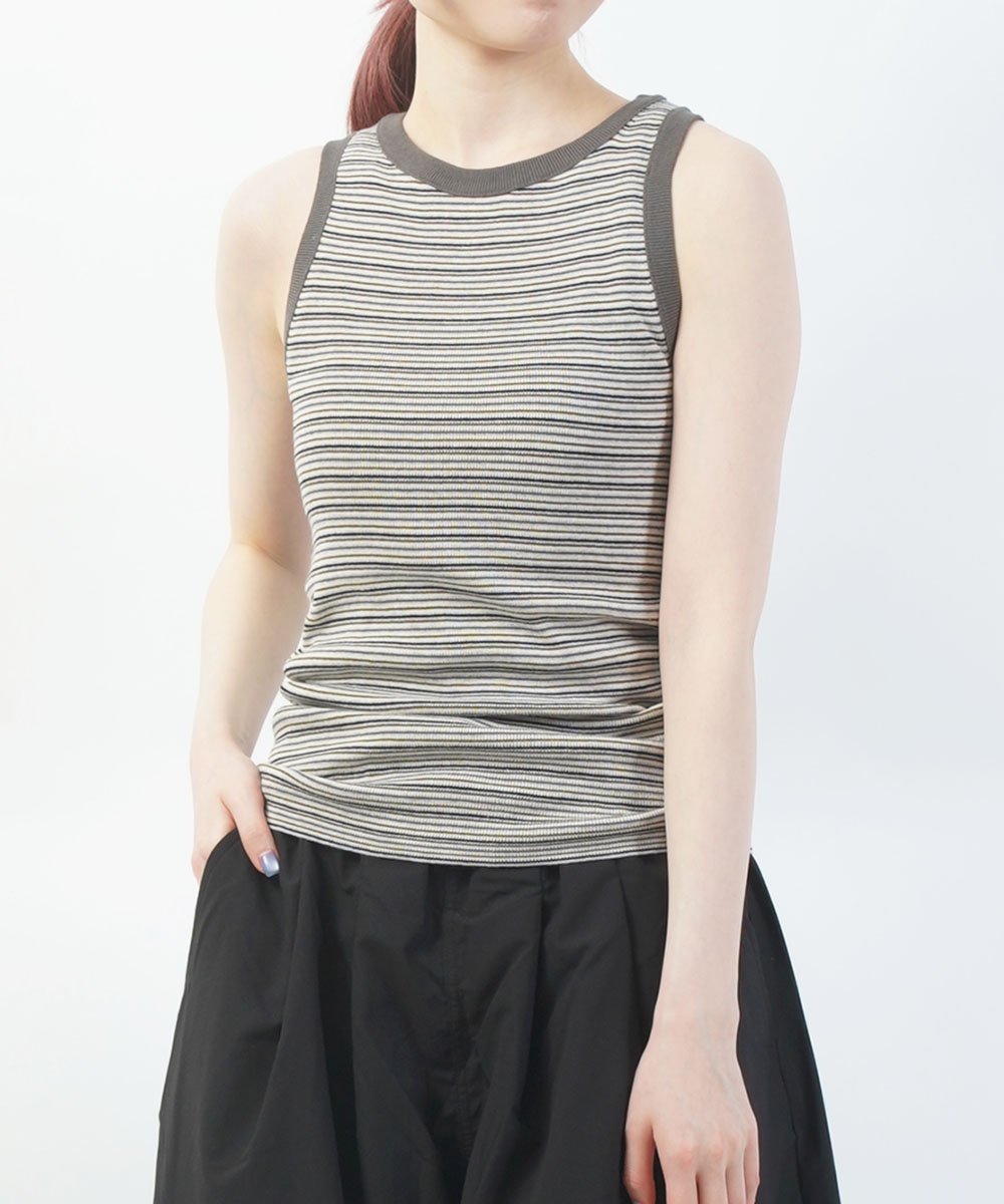 RYE TENDER ライテンダー PEBBLE TANK ぺブル ブルーコムブルー トップス ノースリーブ・タンクトップ グレー イエロー
