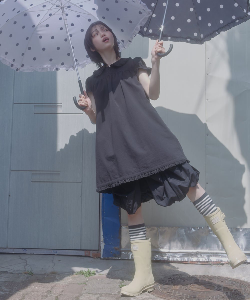 ROCKFISH WEATHERWEAR BABYDOLL DRESS ロックフィッシュウェザーウェア ワンピース・ドレス ワンピース ホワイト ブラック【送料無料】