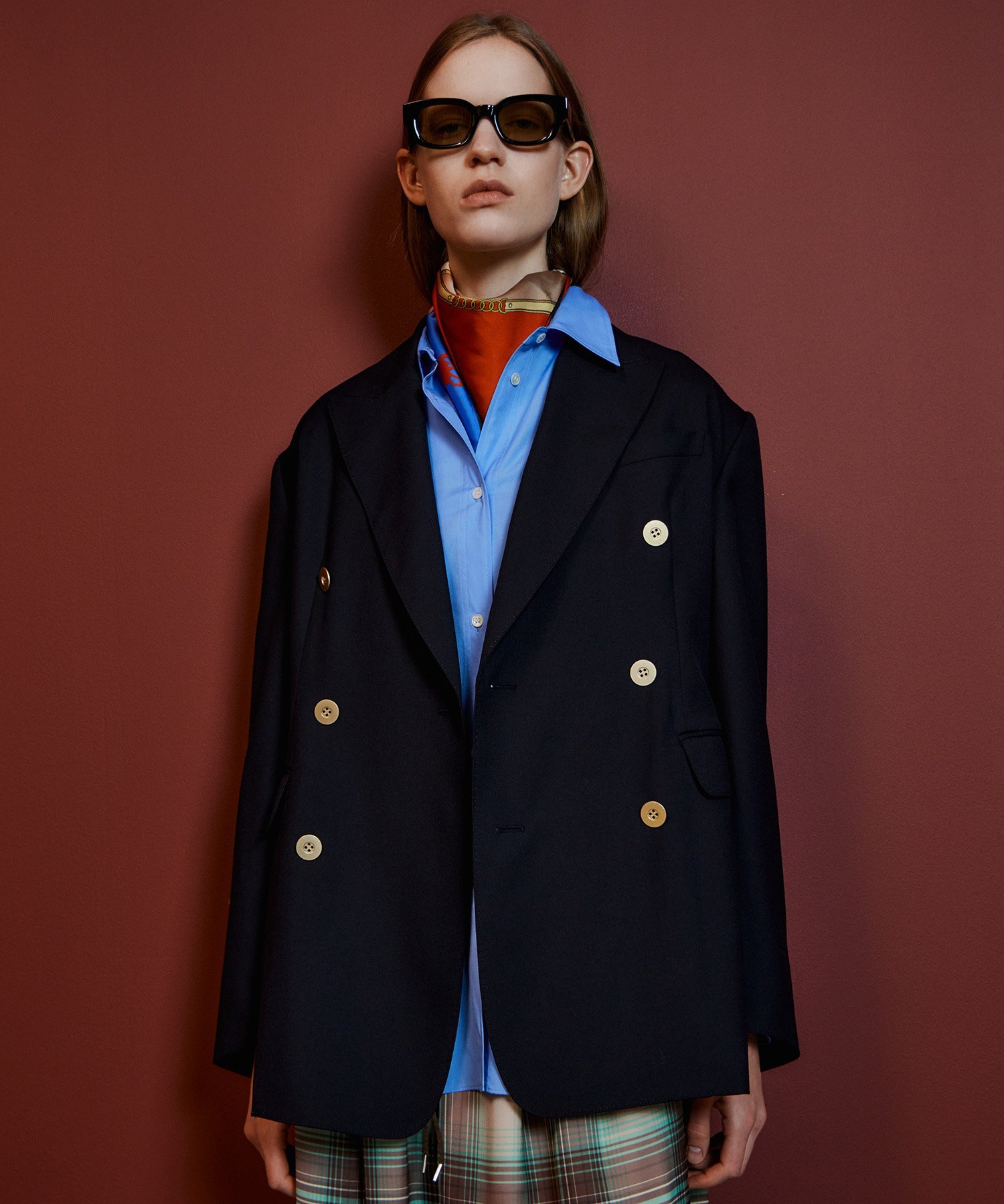 MAISON SPECIAL Double-Breasted Jacket メゾンスペシャル ジャケット・アウター テーラードジャケット・ブレザー ネイビー