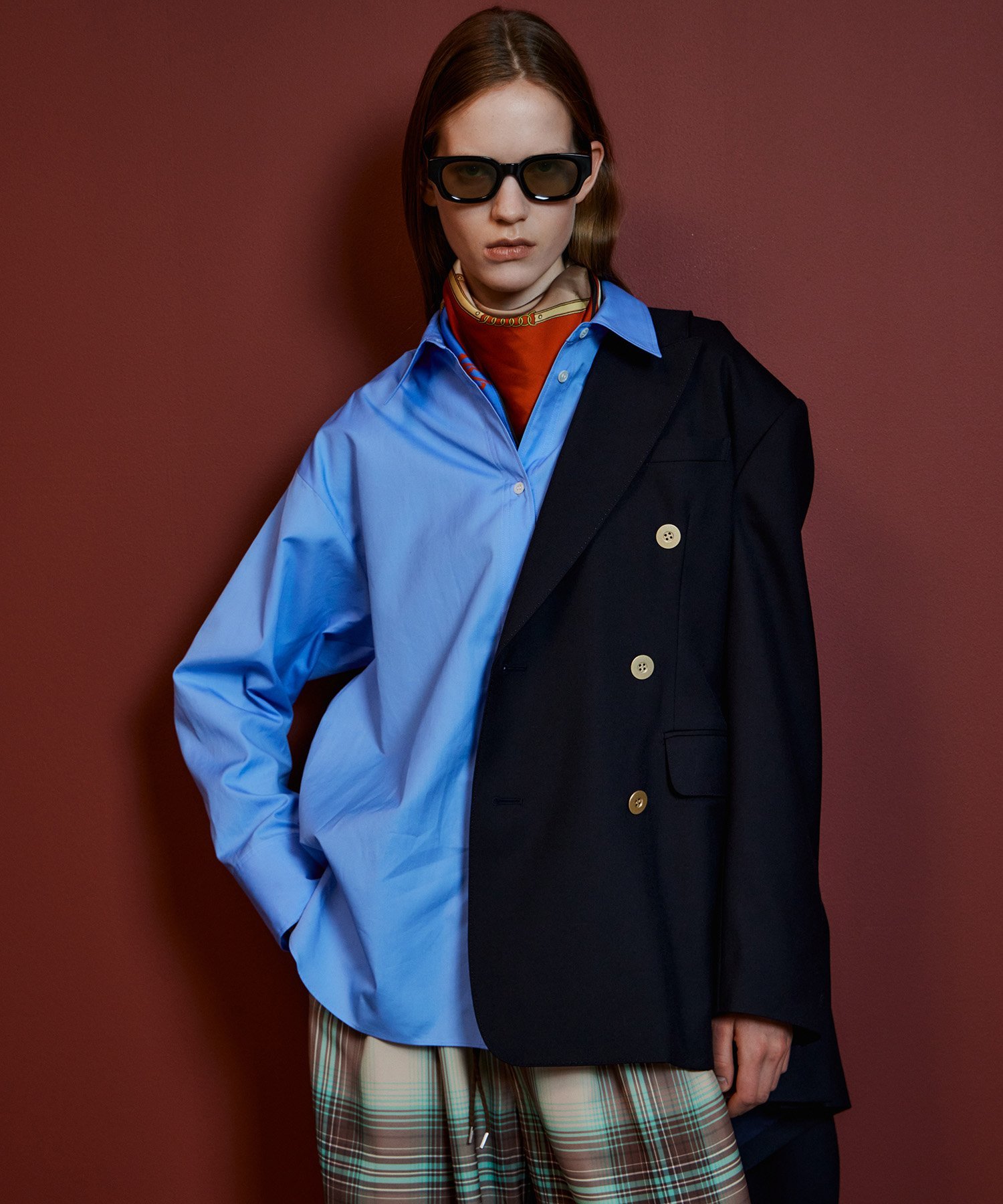 MAISON SPECIAL Double-Breasted Jacket メゾンスペシャル ジャケット・アウター テーラードジャケット・ブレザー ネイビー