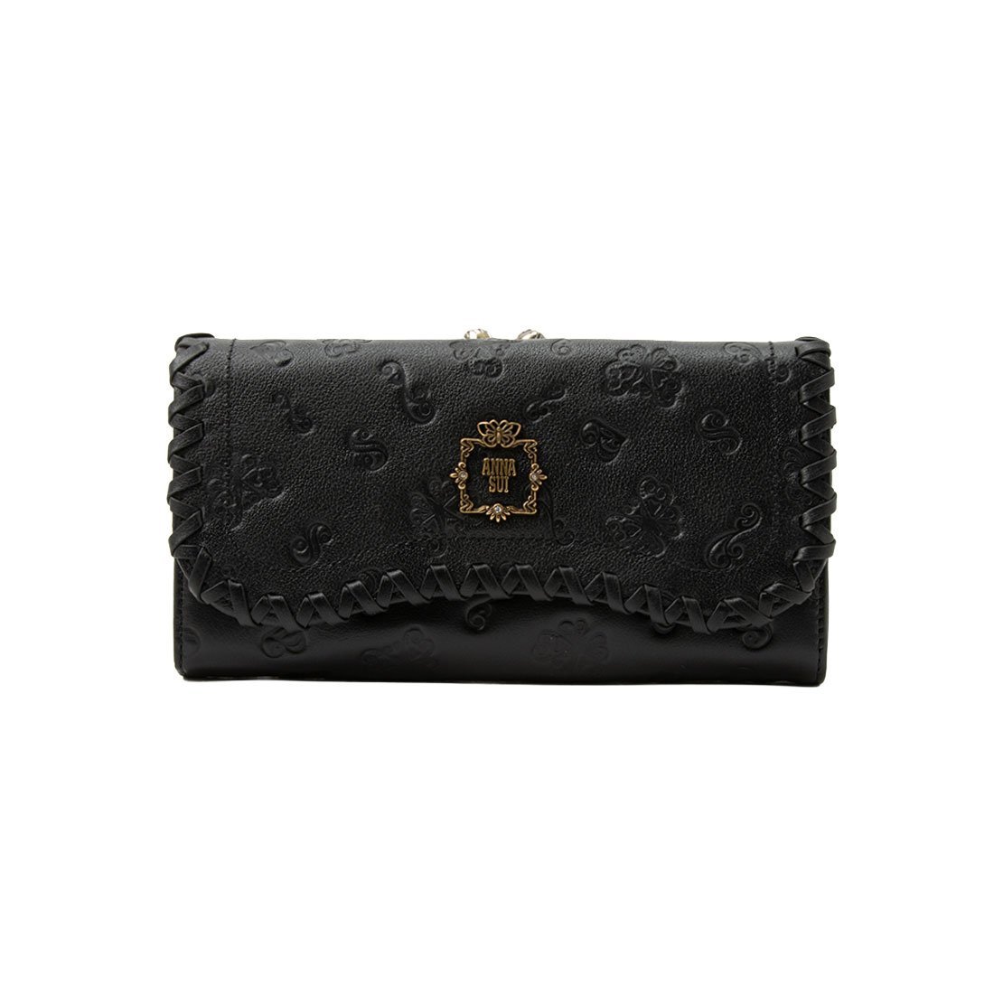 アナスイ ANNA SUI リンダ 口金長財布 クイーポ 財布・ポーチ・ケース 財布 ブラウン グリーン ブラック