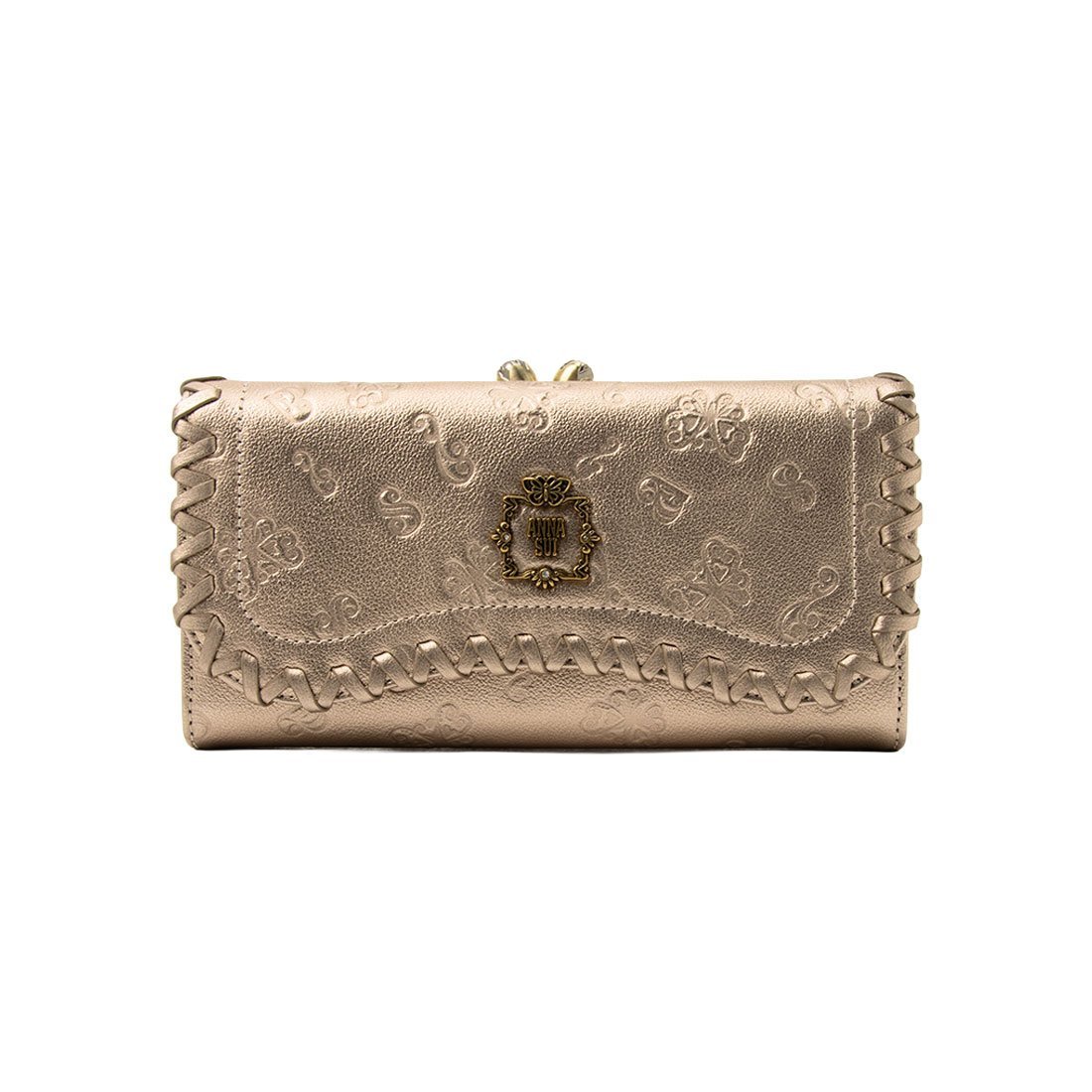 ANNA SUI アナスイ ANNA SUI リンダ 口金長財布 クイーポ 財布・ポーチ・ケース 財布 ブラウン グリーン ブラック【送料無料】