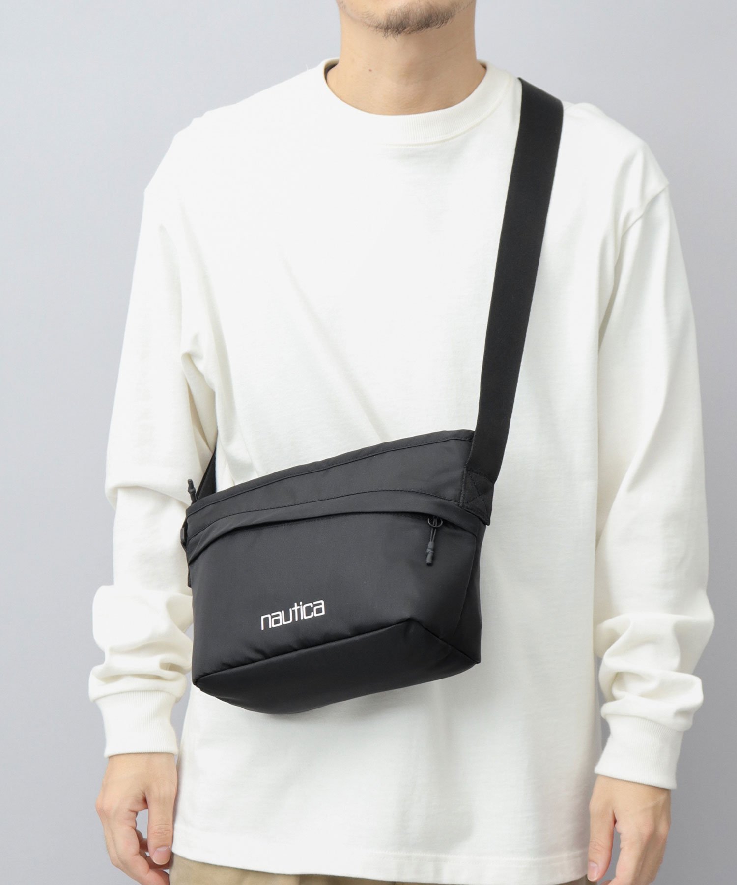 NAUTICA NAUTICA ノーティカ 横型ショルダーバッグ ミニショルダーバッグ 330D エー.エム.エス. バッグ ショルダーバッグ ブラック