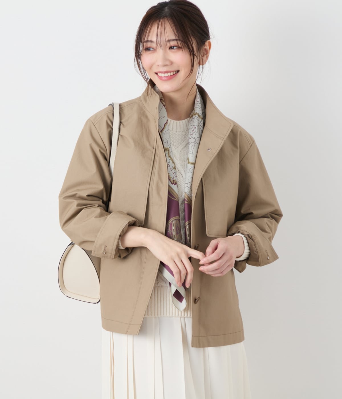 【SALE／29%OFF】NEWYORKER WOMEN HORSE CLOTH スタンドカラーショートアウター ニューヨーカー ジャケ..