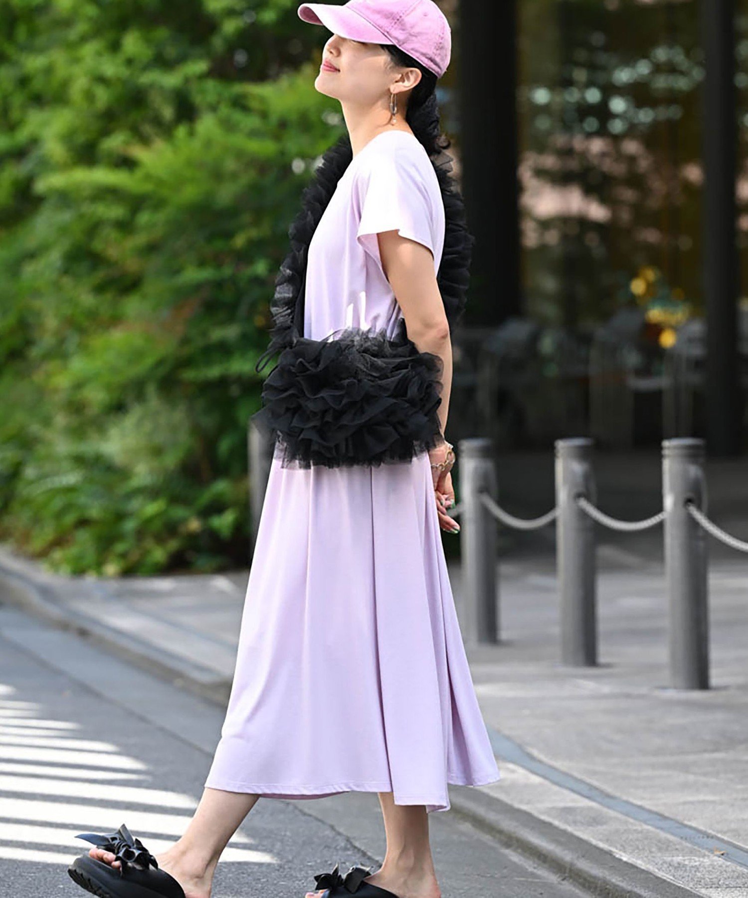 VICKY 【ENIM BY VICKY】【UVカット】ハイゲージカットチュニックワンピース《手洗い可能》 ビッキー ワンピース・ドレス ワンピース ホワイト パープル【送料無料】