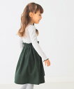 【SALE/60%OFF】BEAMS mini メローリブ 切り替え ワンピース(90~150cm) ビームス アウトレット ワンピース・ドレス ドレス グレー