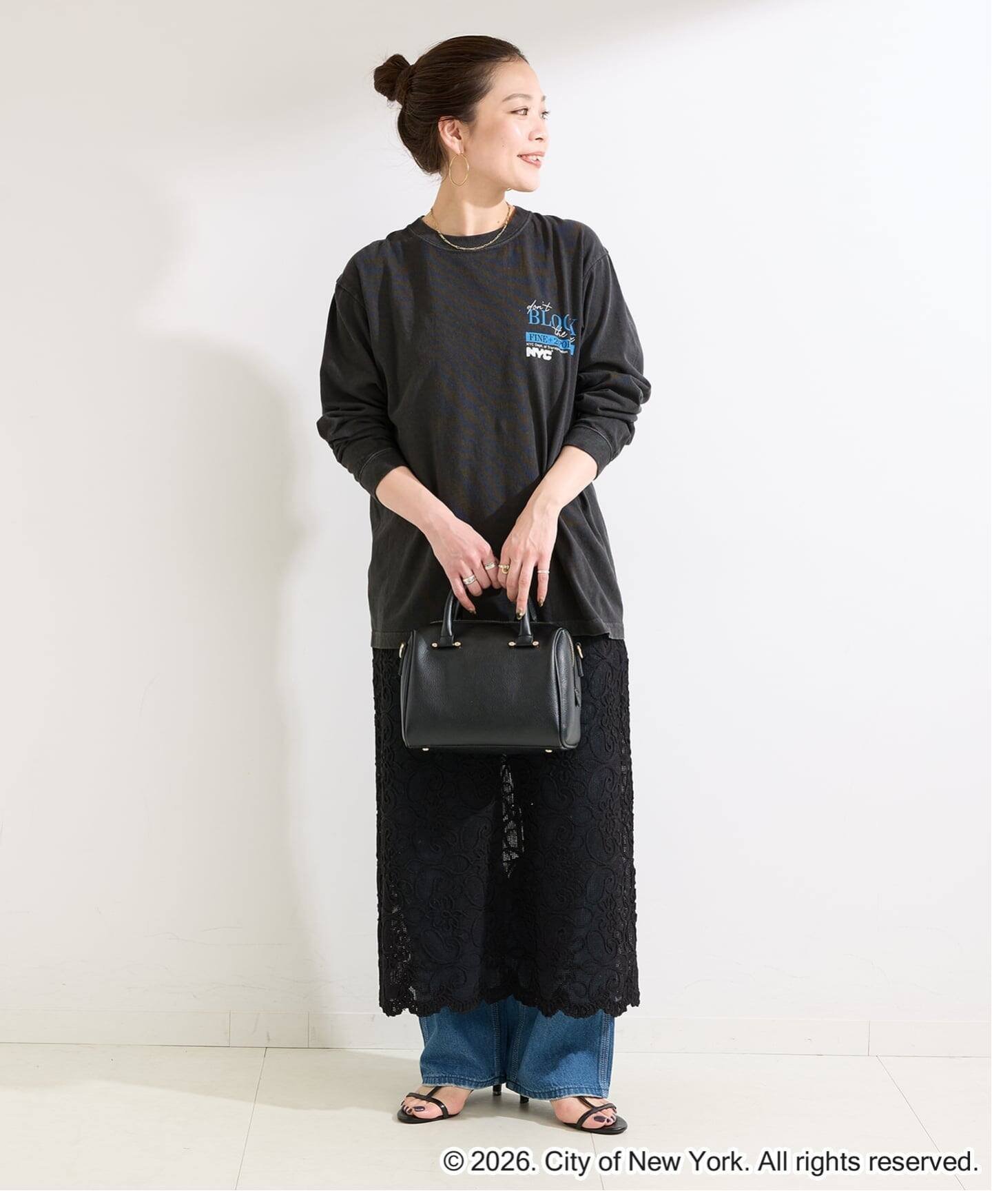 GOOD ROCK SPEED/グッドロックスピード NYC LS shirts B ベーセーストック トップス カットソー・Tシャツ ブラック