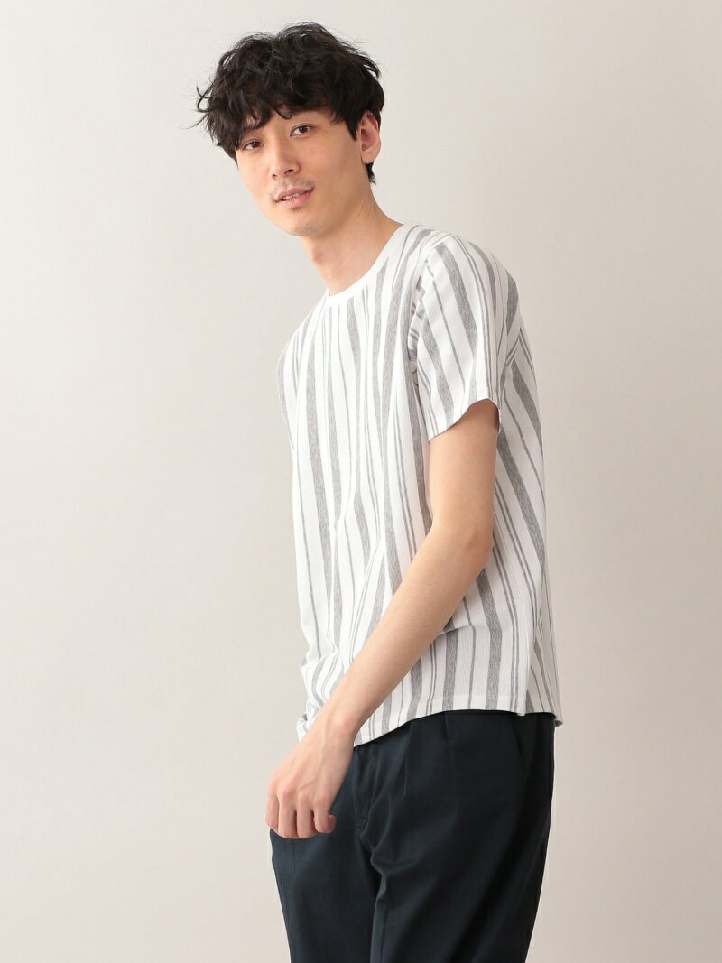 【SALE／28%OFF】MACKINTOSH PHILOSOPHY MEN サーフニットストライプMPクルーネック半袖Tシャツ マッキントッシュ フィロソフィー カットソー Tシャツ ネイビー グレー レッド ブルー【送料無料】