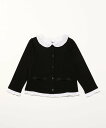 【SALE/50%OFF】COMME CA ISM フェイクレイヤード 襟付きカーディガン(100-130cm) コムサイズム トップス カーディガン ブラック