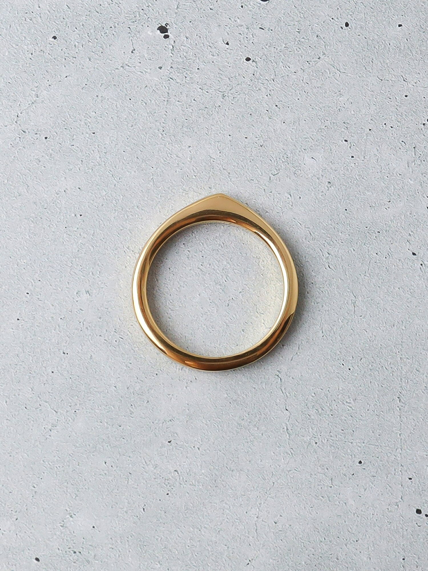 ieLS 「ieLS」ステンレス ペアリング シャープ クークロワッサン アクセサリー・腕時計 リング・指輪 ゴールド