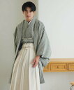 utatane utatane 羽織袴5点セット メンズ グリーン*オフホワイト ウタタネ 着物・浴衣・和装小物 着物 グリーン【送料無料】