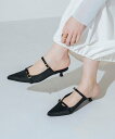 【SALE/25%OFF】EVOL 【柔らかい・クッション入り】ダブルベルトポインテッドミュール イーボル シューズ・靴 ミュール ブラウン シルバー ホワイト...