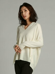 【SALE／60%OFF】la.f... 上質モンゴルカシミヤホールふわふわゆったりニット ラ・エフ ニット ニットその他 ブラウン ホワイト【送料無料】