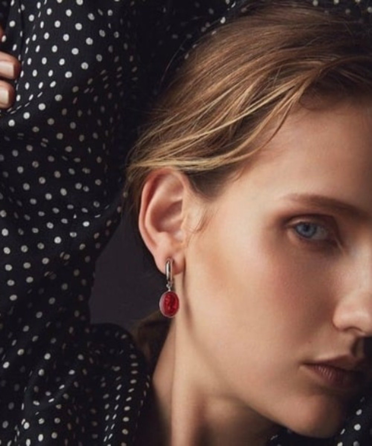 IRIS47 IRIS 47/cameo earring カメオ イヤリング フォブ アクセサリー・腕時計 イヤリング・イヤーカフ レッド【送料無料】