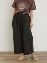 【SALE/36%OFF】Samansa Mos2 【S/Mサイズ】ベルト付きチノワイドパンツ サマンサモスモス パンツ その他のパンツ グレー グリーン ベー...