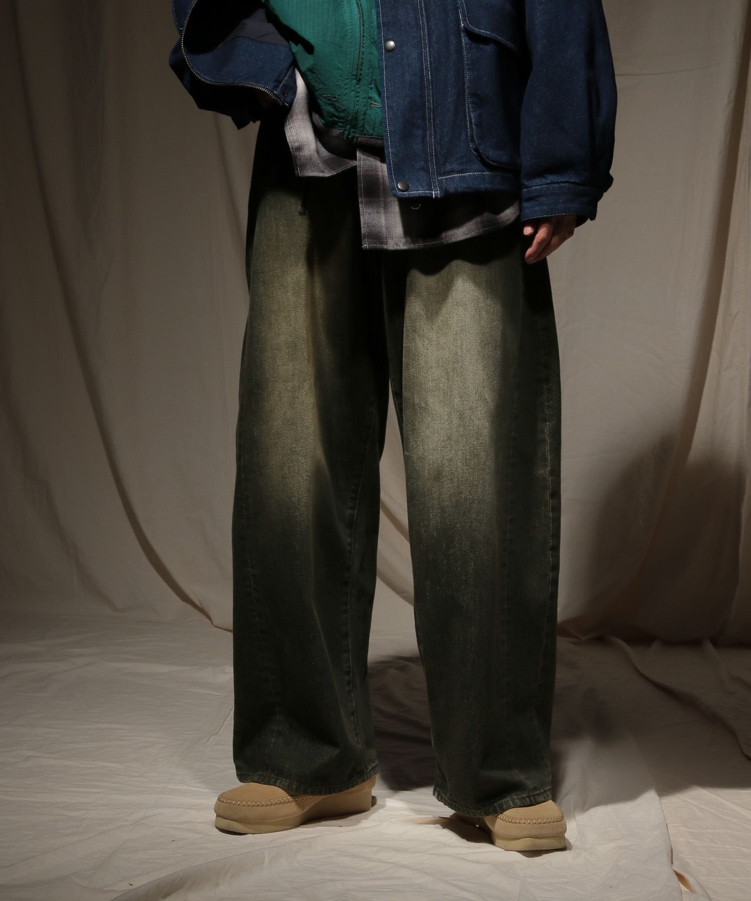 niko and ... EXTRA WIDE DENIM[niko and ...JEANS 2025AW] ニコアンド パンツ ジーンズ・デニムパンツ ブラック ブルー【送料無料】のサムネイル